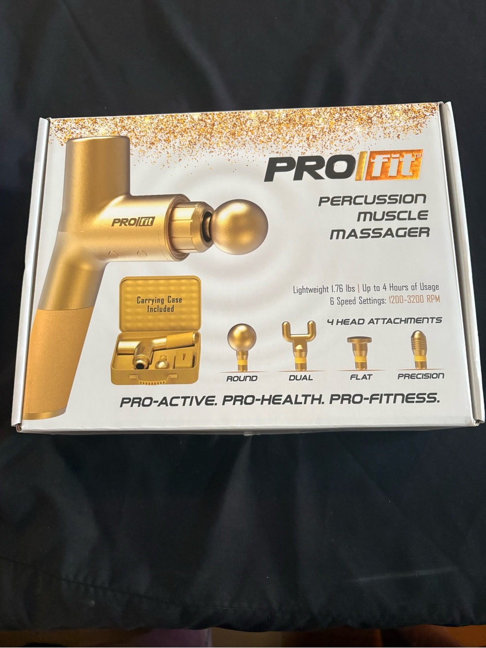 PROFit Gold Percussion Muscle Massager - Handheld Massage Gun